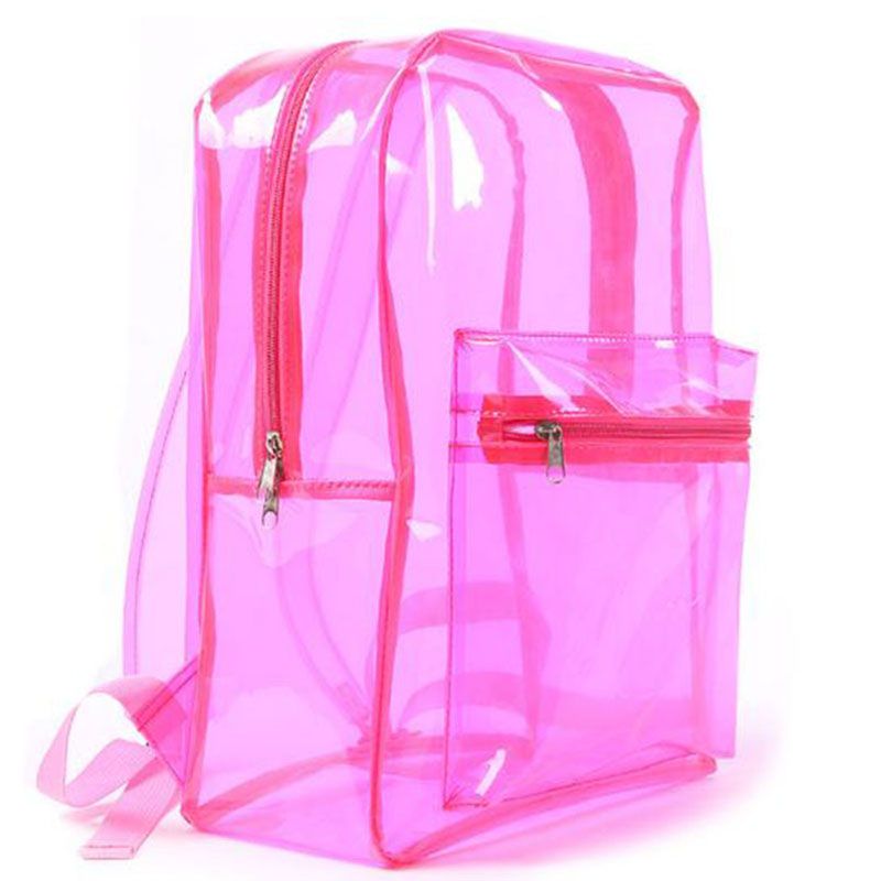 Clear Backpack Stadium Approved Durable Heavy Duty See Through Beach Daypack Perfect for Sports Games,Work VBG VBIGER Transparent PVC Plastic Bags Travel