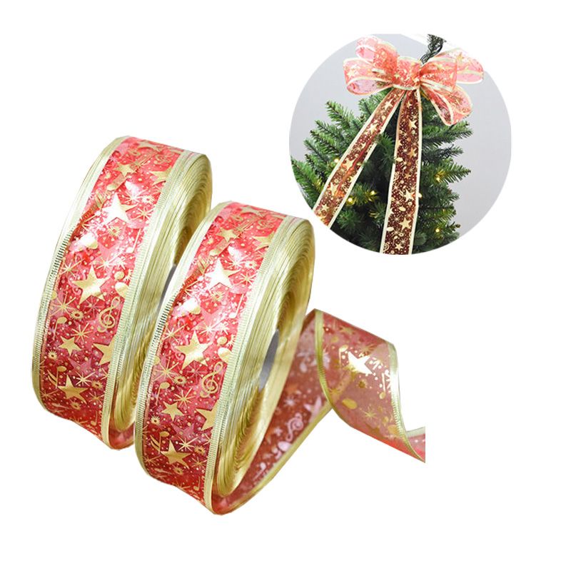 2m Star Music Note Pattern Ribbon Christmas Decor Home Ornaments