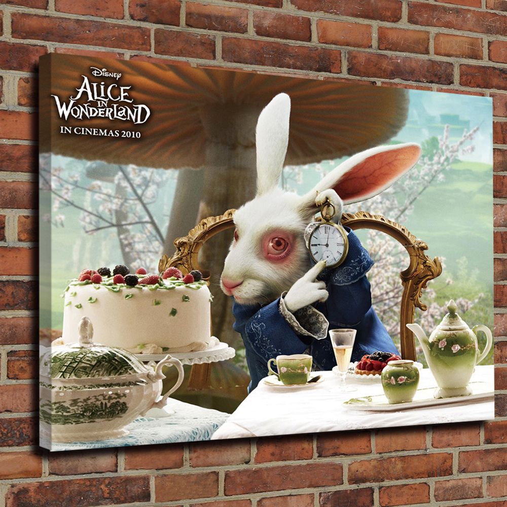 2019 Modern Giclee Art Canvas Wall Art Hd Prints Paintings Alice In Wonderland Rabbit Movie Posters Living Room Home Decor From Print Art Canvas