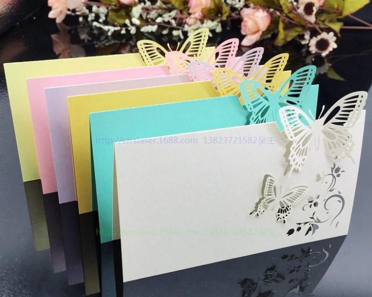 folded wedding place cards