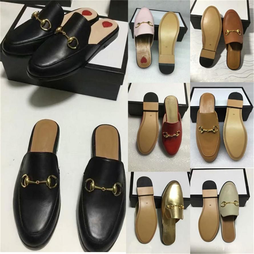 leather horsebit slipper