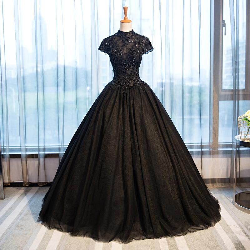 black gown designs 2018
