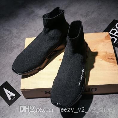 Balenc&#x69;Aga With Box Speed Sock High Quality Running Casual Shoes For Men Women Triple Black Red Sports Sneakers From Yeezy_v1_v2_v3_shoes, | DHgate.Com