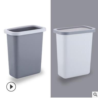 Volwco Schrank Abfalleimer Hangend Push Top Abfalleimer Mit Mullbeutel Aufbewahrung Uber Tur Mulleimer Fur Kuchenschrank Grau Amazon De Kuche Haushalt