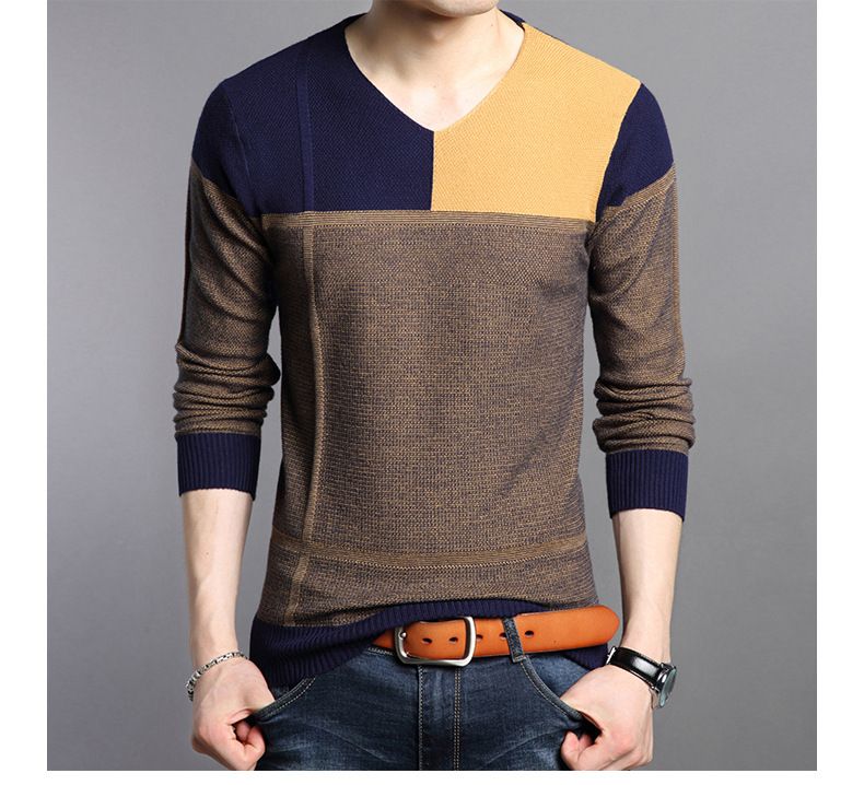 Compra Suéter De Costura Verde Fresco Para Hombres Otoño Invierno Suéter  Con Cuello En V Para Hombre Hombres Con Cobertura Suéter Flojo Suéter Casual  Parte Inferior Barata Para Hombres Barato | Entrega