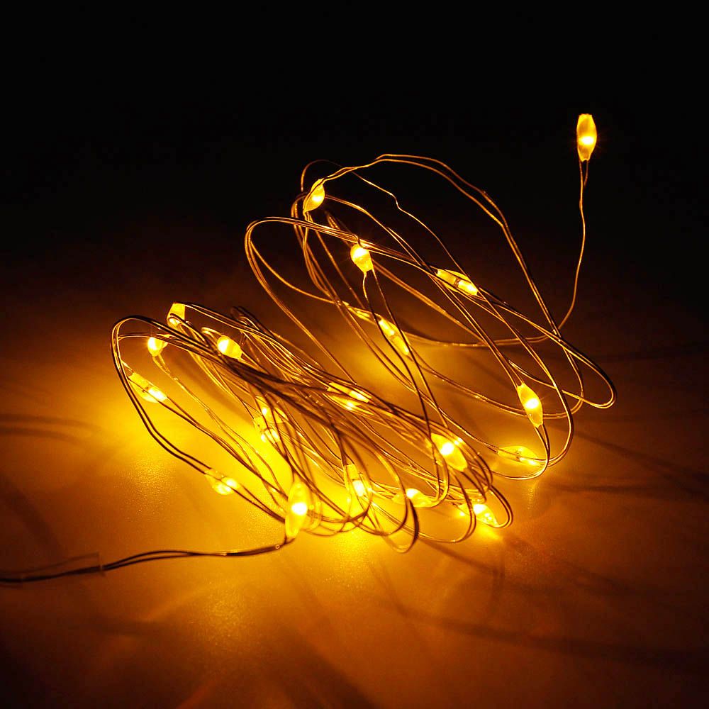 2M 20 Leds Copper Fairy Lights Powered By CR2032 Button Battery LED