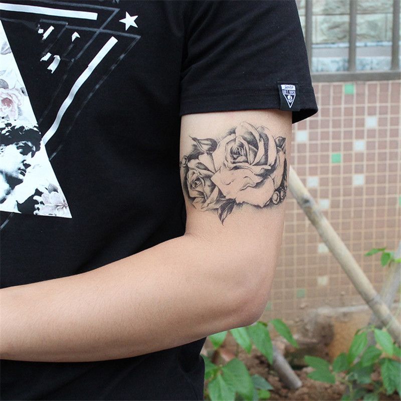 50 Unids 3d Rosa Negro Impermeable Etiqueta Engomada Del Tatuaje Falso Tatouage Temporal Flash Tatuajes 15 10 5 Cm Moda Pegatinas De Cuerpo Por Xh01 12 74 Es Dhgate Com