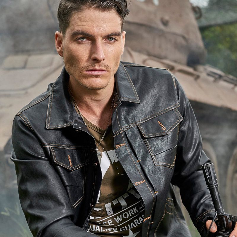 Großhandel 77 City Mörder Motorrad PU Lederjacke Ankunft Männer Cool Bomber Mantel Pilot Jacke Stehkragen Plus Größe 3XL Jacken J888 Von Laftfly, Großhandel 77 City Mörder Motorrad PU Lederjacke Ankunft Männer Cool Bomber Mantel Pilot Jacke Stehkragen Plus Größe 3XL Jacken J888 Von Laftfly,