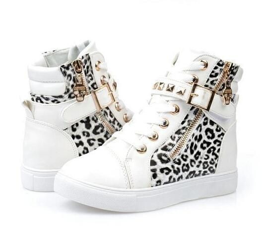 leopard print canvas shoes