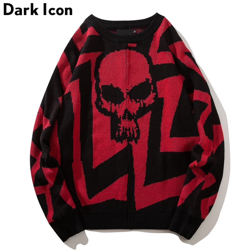 Loose Style Skull Sweater Men 
