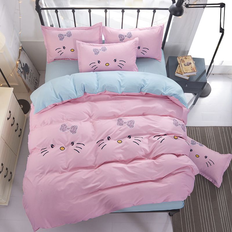 Special Offer Lovely Pink Cat Princess Bedding Sets Duvet Covers