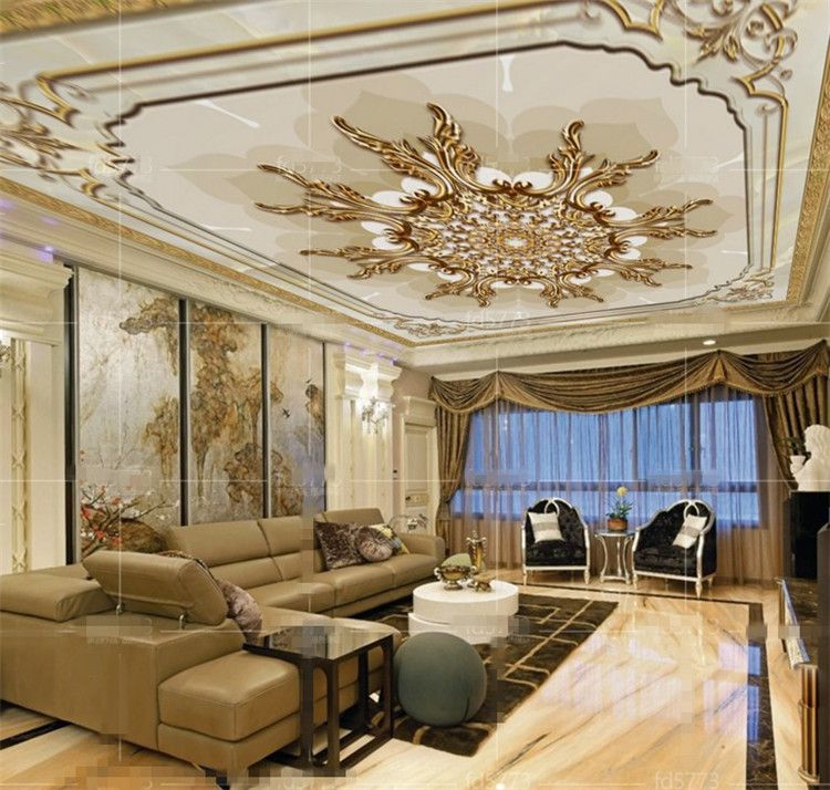 Custom 3d Photo Wallpaper 3d Ceiling Murals Wallpaper European Pattern Frescoes On The Design 3d Wallpaper Home Decor High Resolution Wallpapers