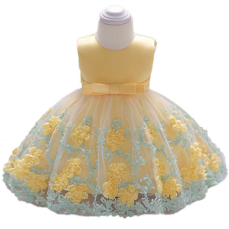 2020 2018 Vintage Baby Girl Dress Baptism Dresses For Girls 1st