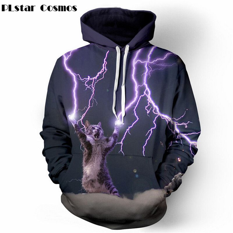 PLstar Cosmos Thundercat Sudadera con capucha gato rayo trueno 3d sudadera con capucha Sudaderas