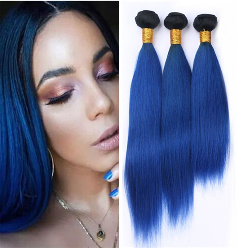 Black And Blue Ombre Peruvian Hair Weave 3 Bundles Silky Straight 2 Tone 1b Blue Ombre Human Hair Double Weft Extensions Hair Extension Weave Weave In Hair Extensions From Dh Hair1 122 72 Dhgate Com
