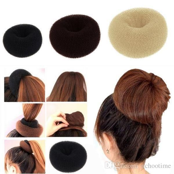 Factory Price!! Womens Girls Hair Bun Donut Synthetic Scrunchie ...