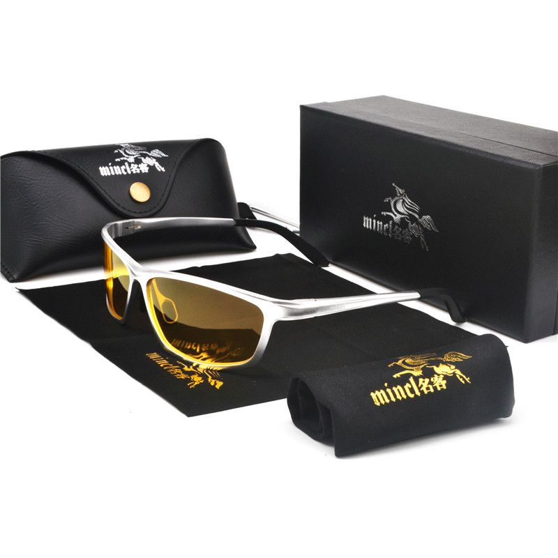 Night Driving Sunglasses Men Brand Designer Yellow Lens Nigh Mens Polarized New