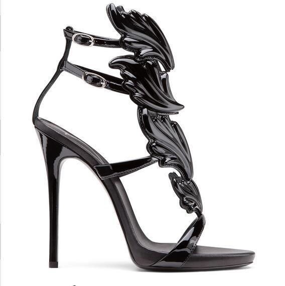 Großhandel 2018 Designer Flame Metall Flügel Flügel High Heel Sandaletten Gold Nude Black Party Events Schuhe Größe 35 Bis 40 Von New Open201088, Großhandel 2018 Designer Flame Metall Flügel Flügel High Heel Sandaletten Gold Nude Black Party Events Schuhe Größe 35 Bis 40 Von New Open201088,