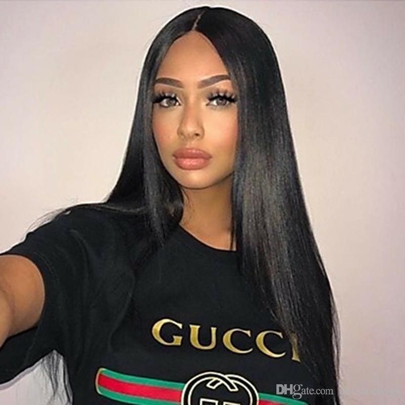 Hot Sexy Black 1b Blonde 613 Long Silky Straight Wigs With Baby