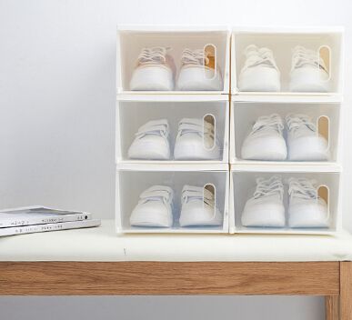 scatole scarpe trasparenti