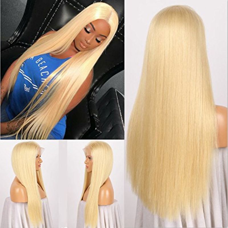 Acheter 150 Densité Brésilienne Miel Blonde Cheveux Naturels Lace Front Perruques Couleur 613 # Droite Épaisse Sans Colle Full Lace Perruques Cheveux Naturels Avec Des Cheveux De 29,61 € Du Flower_hair | DHgate.Com