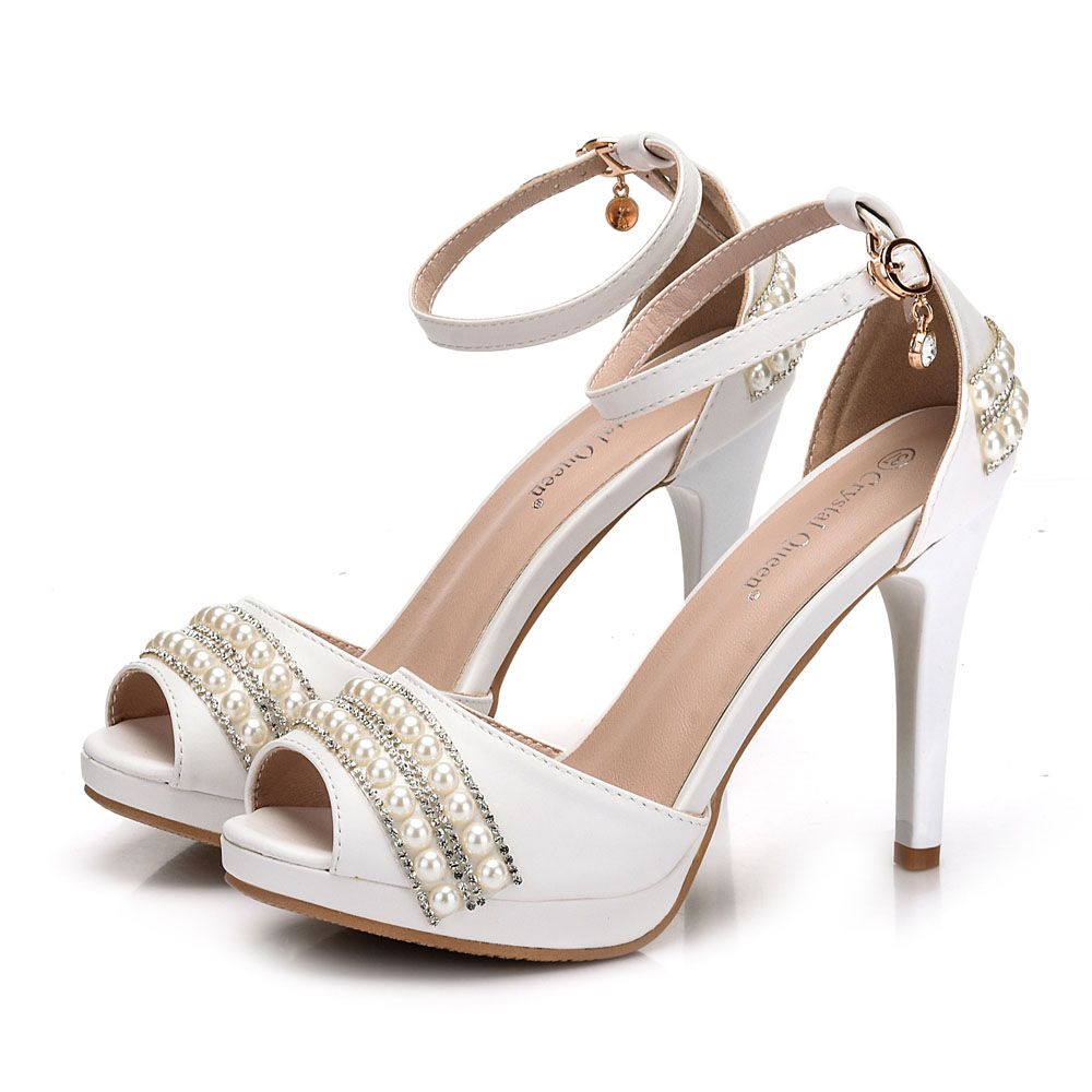 peep toe wedding shoes