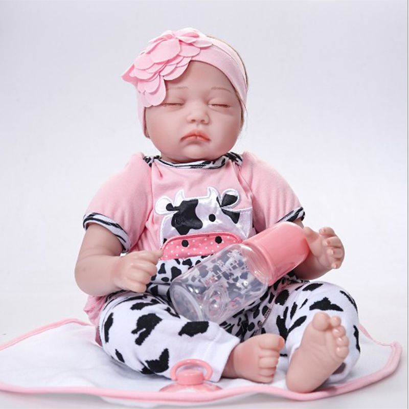 55 CM Reborn Suave Silicona Baby Dolls Niñas Durmiendo Bebe Reborn Para Niño De Juguetes De Casa De Niños Regalos Bonecas De 83,69 € | DHgate