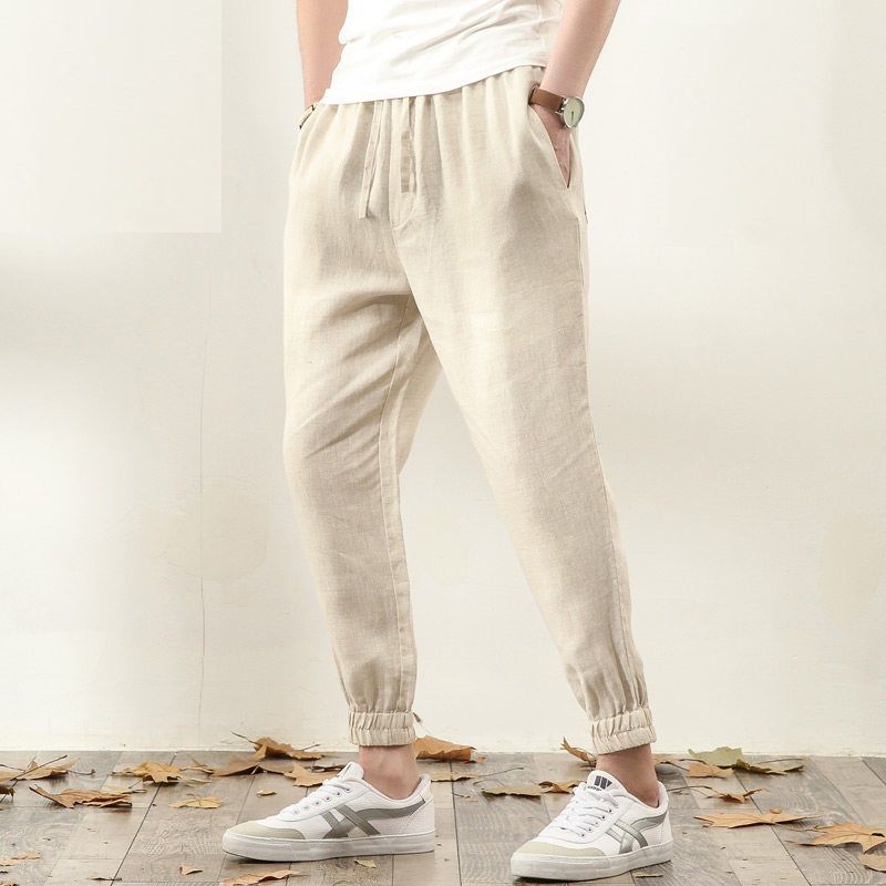 Skinny linen pants mens Clearance