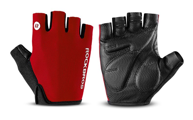 ROCKBROS Bicycle Gloves Half Finger Bike Gloves Shockproof Breathable Gloves