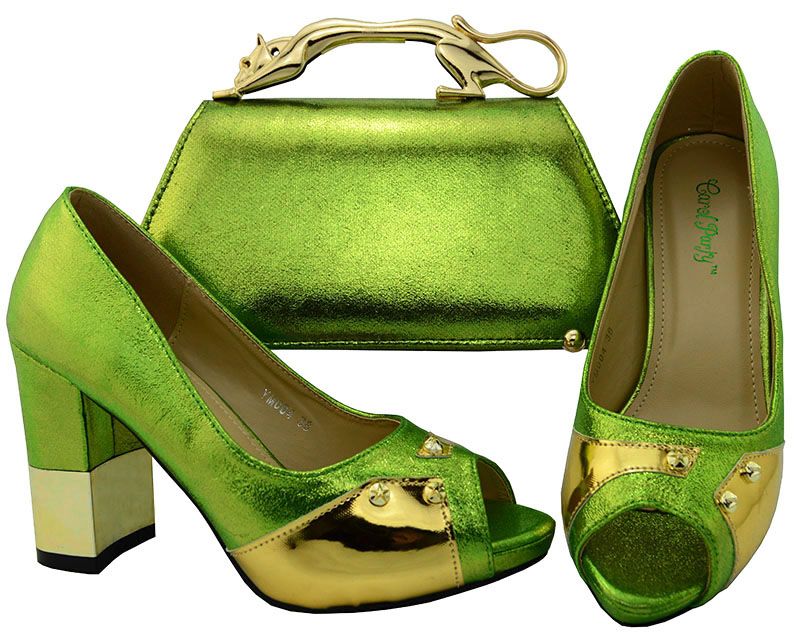 green ladies dress shoes