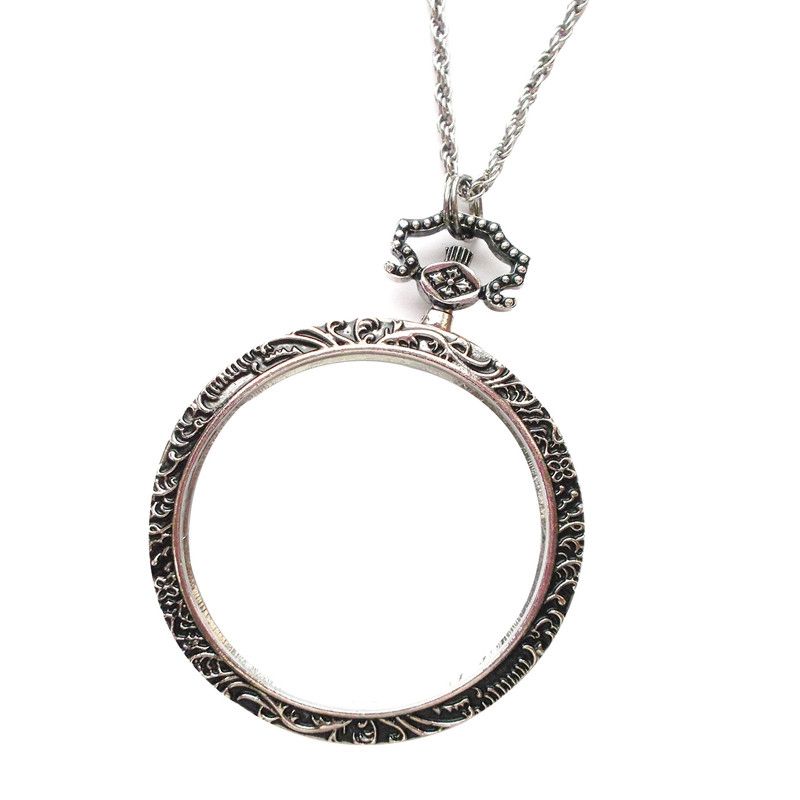 Whole Vintage 6x Magnifier Magnifying Glass Pendant Necklace Ancient Silver Magnify Reeding Decorative Long For Grandma Gift Mom - Silver Magnifying Pendant Necklace Whole Vintage 6x Magnifier Magnifying Glass Pendant Necklace Ancient Silver Magnify Reeding Decorative Long For Grandma Gift Mom - Silver Magnifying Pendant Necklace