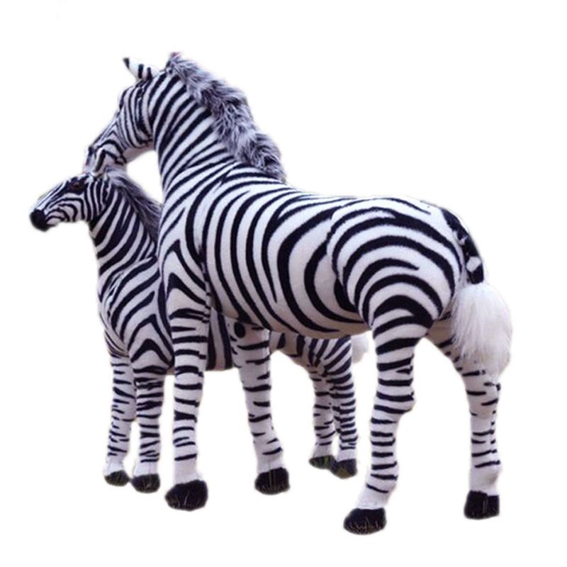 large zebra stuffed animal