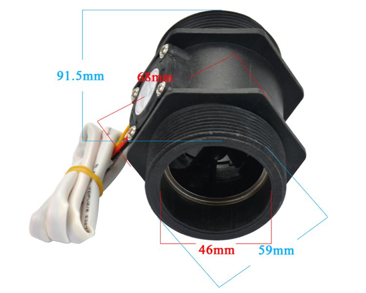 Capteur De D/ébit D/écoulement Deau De DN25 Avec Capteur De D/ébit Avec C/âble De 15cm
