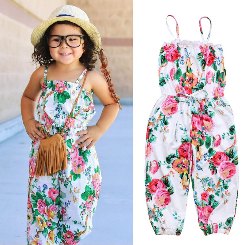 girls floral playsuit