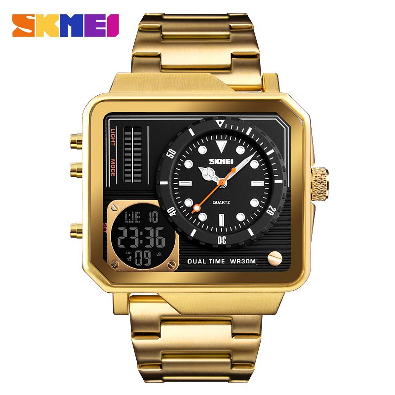 Acquistare Grande Quadrante Doppio Cronometro Orologio Da Uomo Di Marca  Analogico Digitale Cinturino In Acciaio Inossidabile Orologi Data Display  Allarme Da Polso Relogio Masculino Economico | Consegna Veloce E Qualità |  DHgate Italy