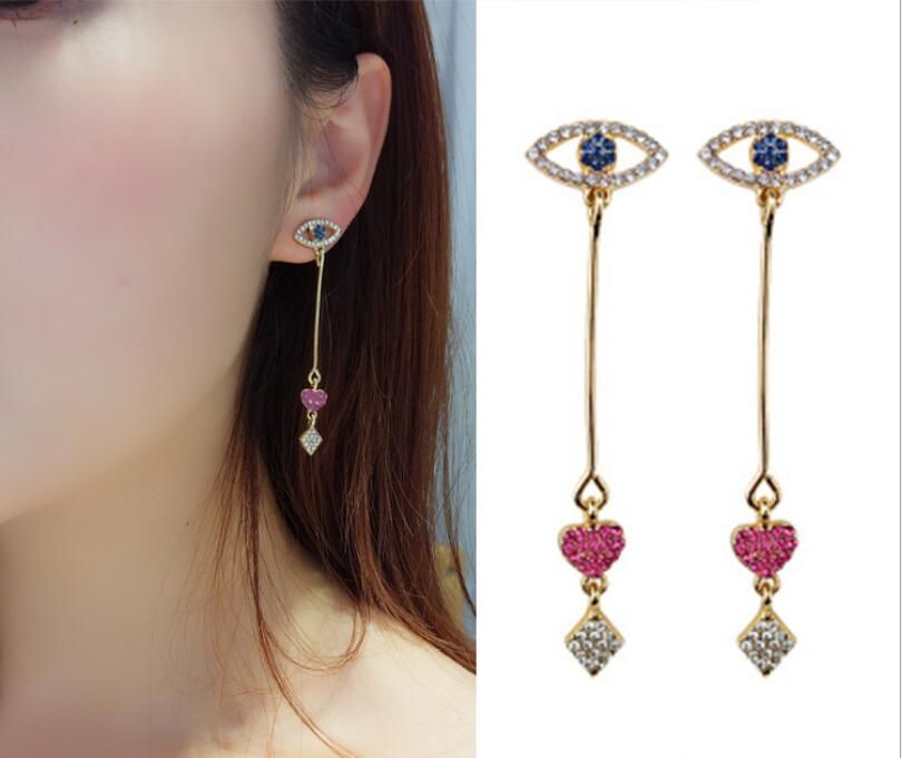 LOCHING Fashion Heart Tassels Earrings Red Unique Charm Earrings for Women//Girl