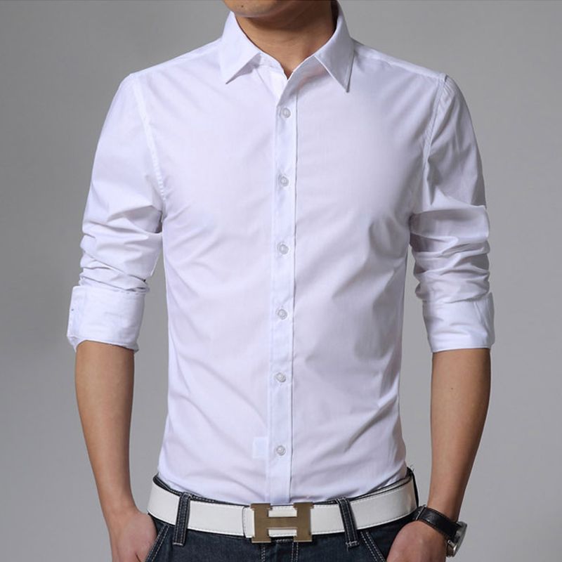 plain white business shirt