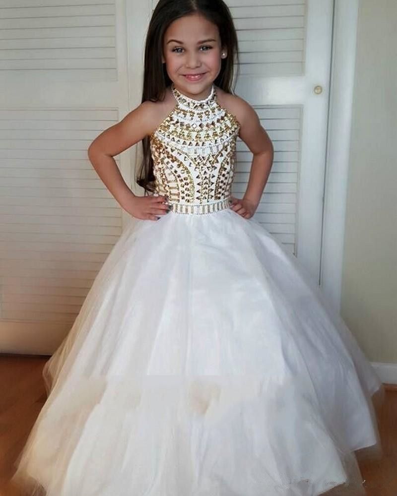 white and gold dress kids