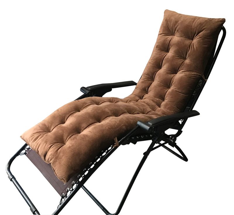 Eonshine Soft Velvet Patio Long Chair Cushion Pads Polyester