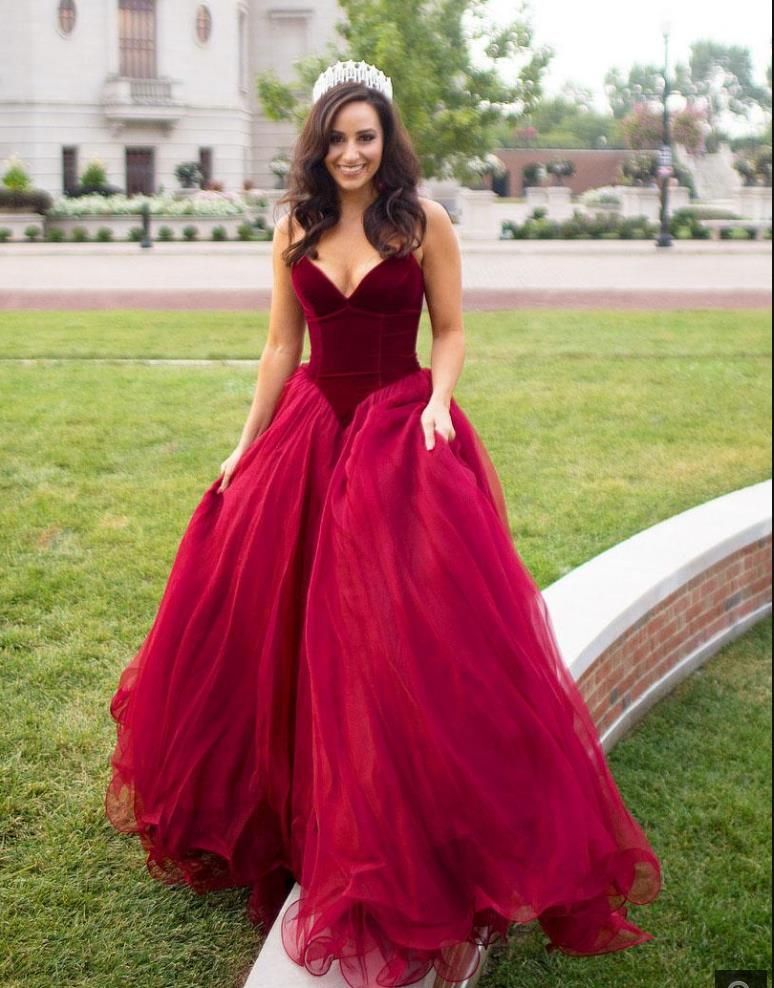 dark red occasion dress