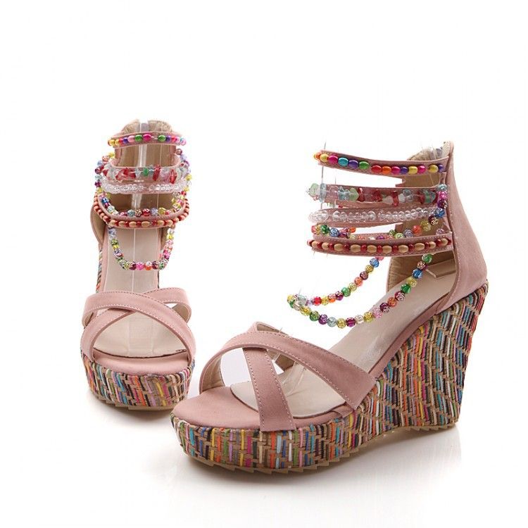 beaded strappy sandals