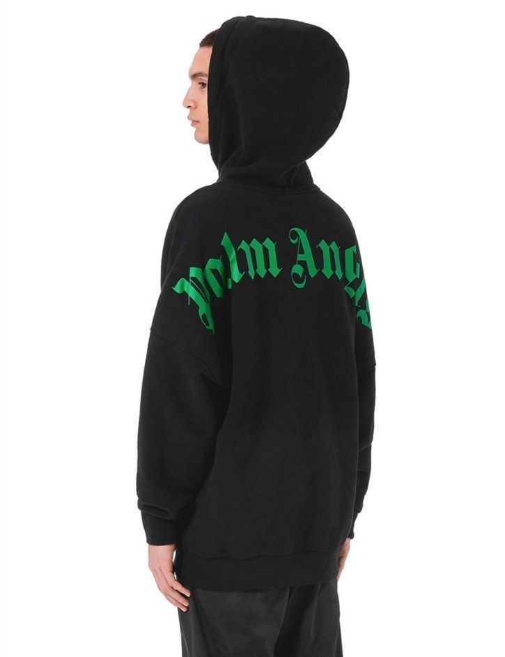 Mens Hoodies & Sweatshirts Online Sale Palm Angels Green Printed 
