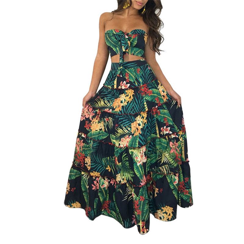 2 piece floral dress