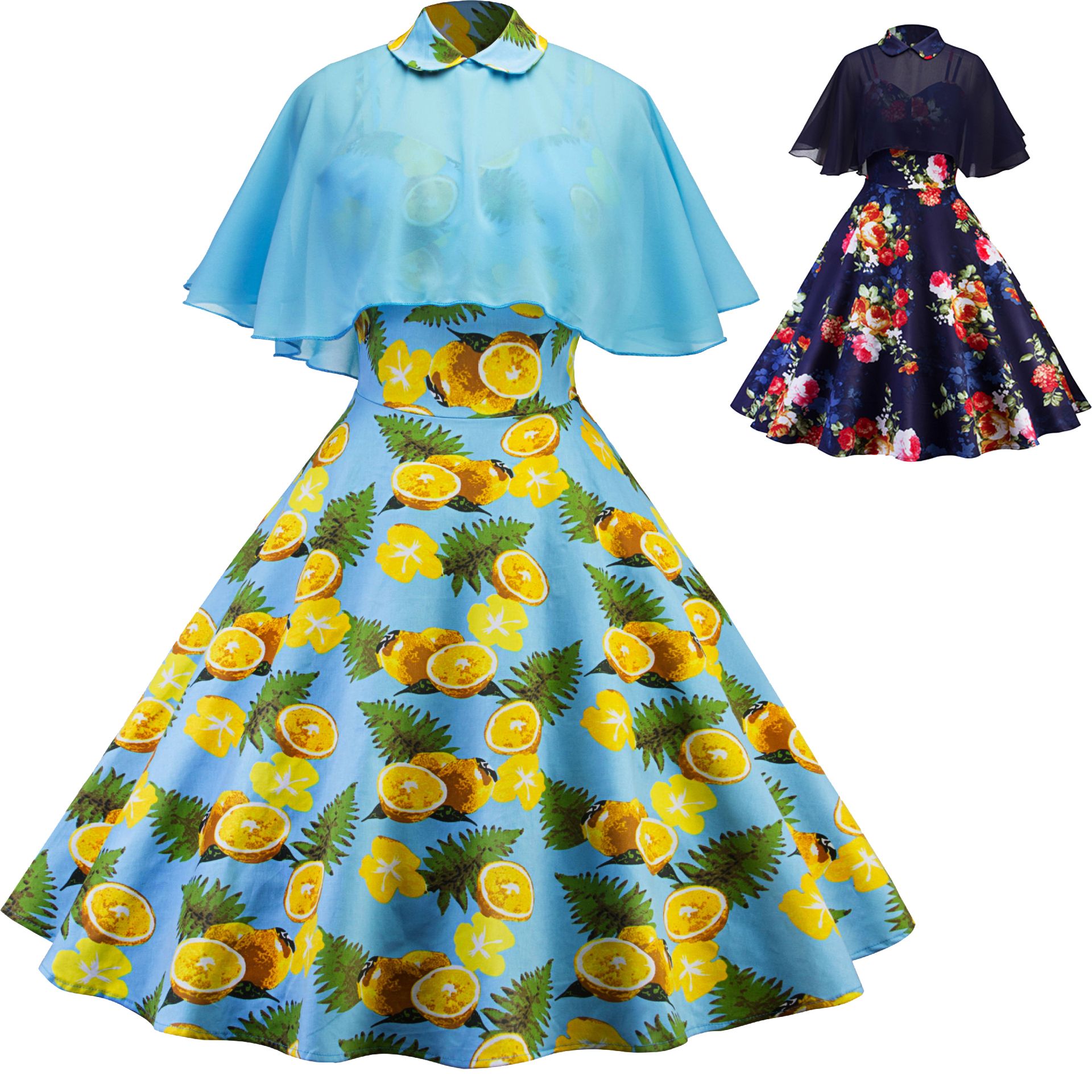 vintage cape dress