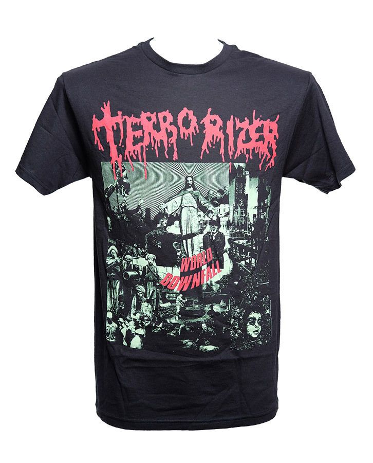 White TERRORISER T-SHIRT sizes S M L XL XXL colours Black White TERRORISER T-SHIRT sizes S M L XL XXL colours Black