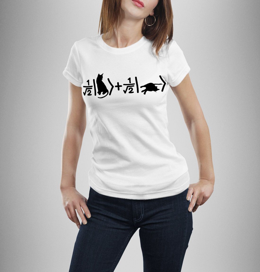 Camiseta gato schrodinger Clearance