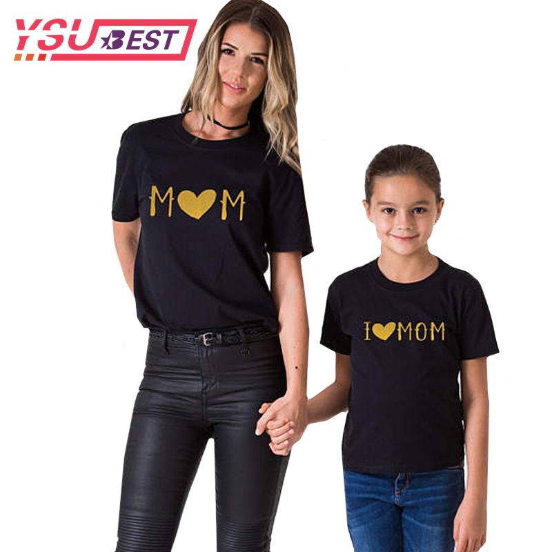 2018 Madre Son Trajes Familia Matching Madre E T SHIRT Camiseta Familia Set I Amo Mamá Bebé Y Mama Camiseta De 6,47 € | DHgate