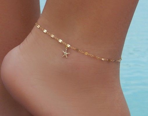 ladies gold anklets