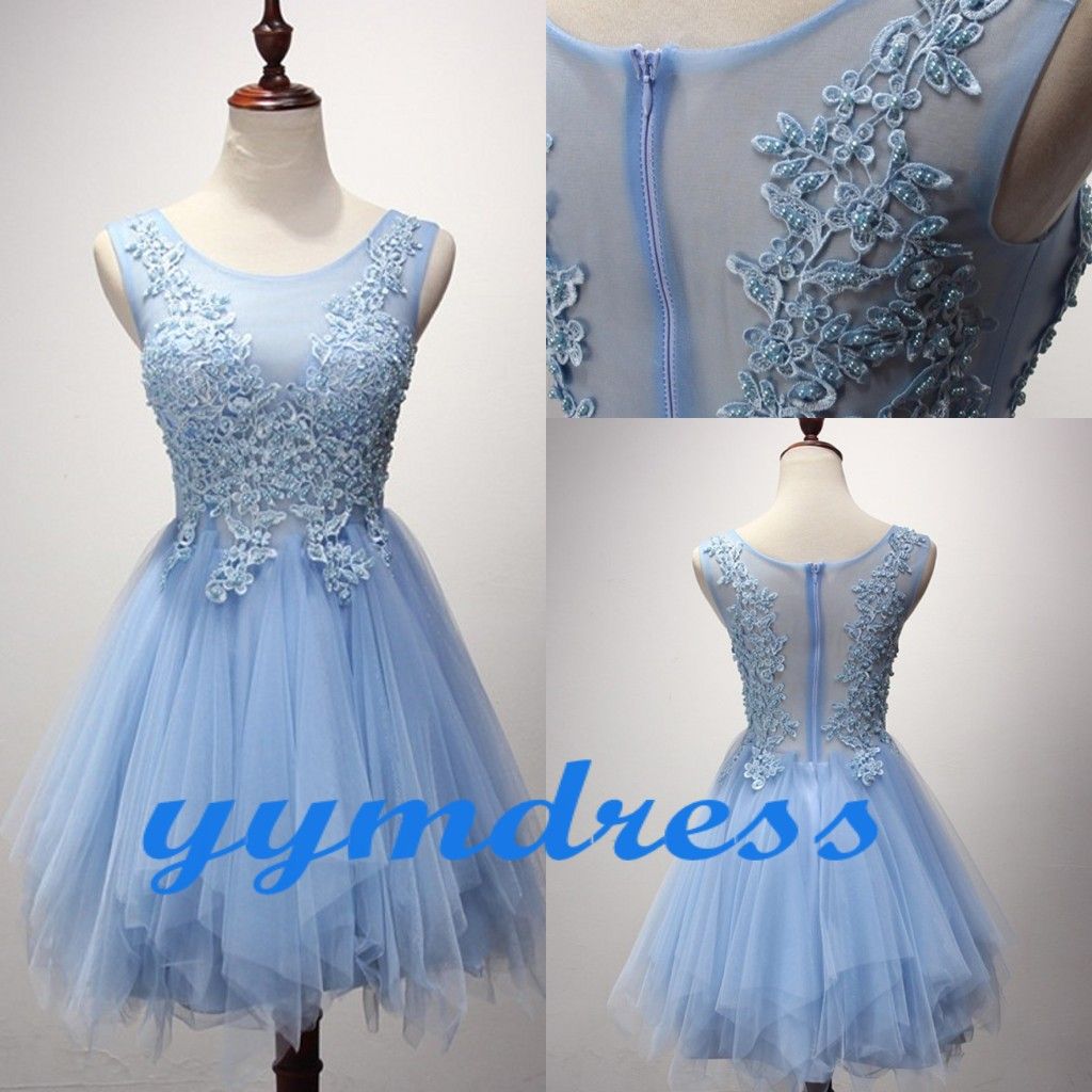 light blue debs dress