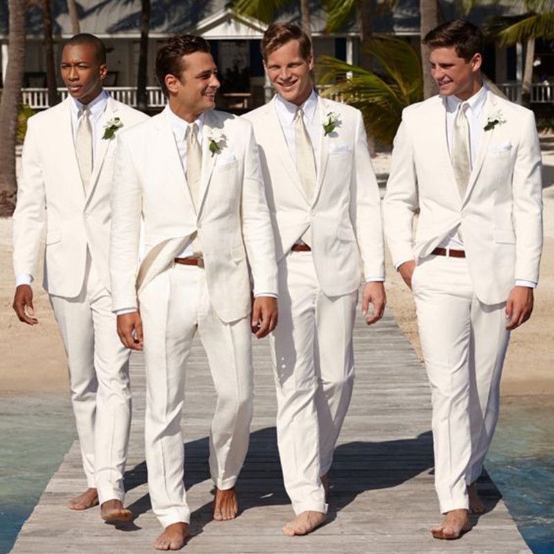 Mens all white beach wedding attire deals